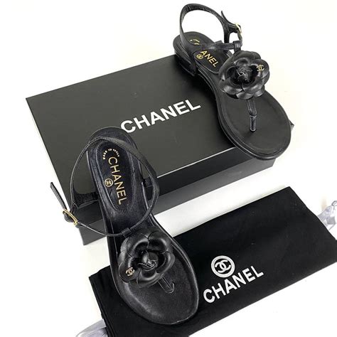 chanel camellia flower sandals.